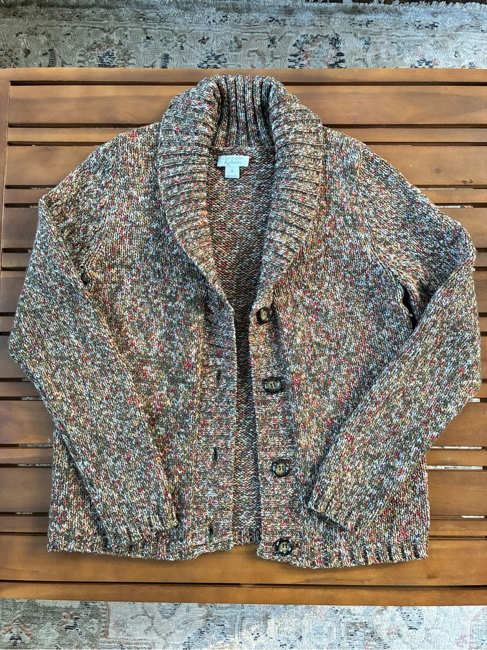 Fall color Shawl Collar Knit Cardigan Jacket - Women